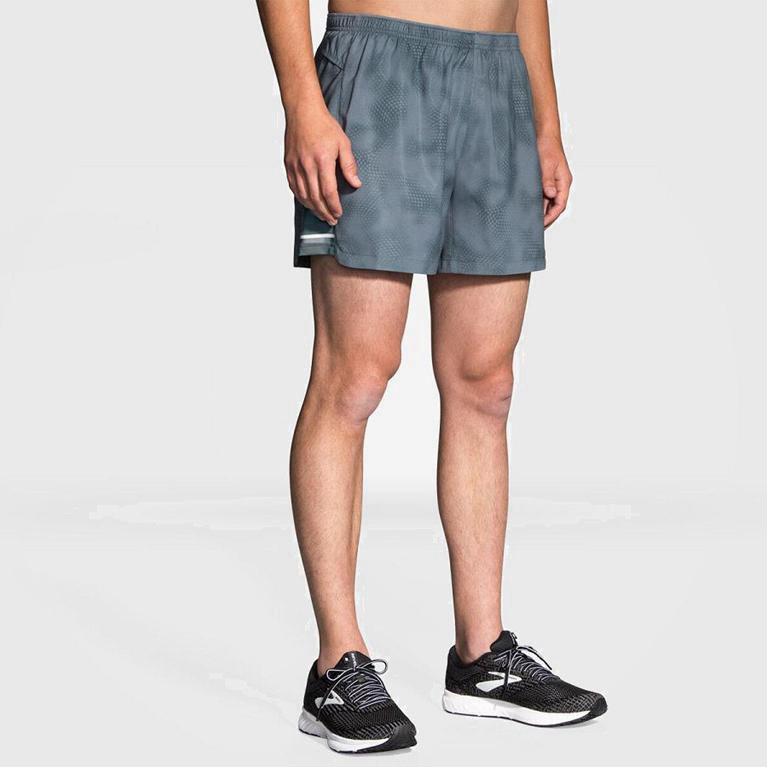 Brooks Sherpa 5 NZ - Men's Running Shorts - Grey (89654-AXGP)